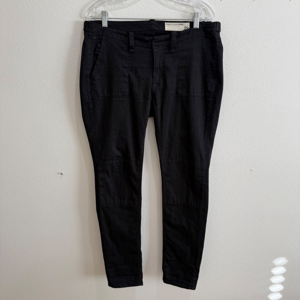 Rag & Bone JEAN Women Black Skinny Cargo Pants W1706O288 Size 29